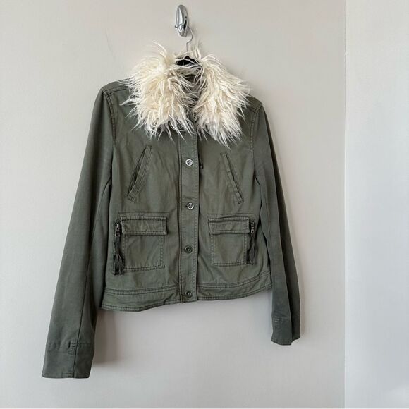 Anthropologie-Marrakech Faux Fur Trim Collar Jacket - Picture 6 of 12